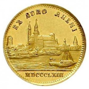 Реверс монеты Бавария, 1 дукат, 1863