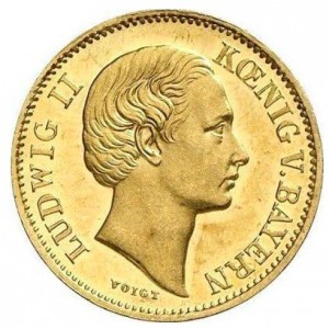 Аверс монеты Бавария, ½ кроны, 1864-1869