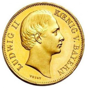 Аверс монеты Бавария, 1 крона, 1864-1869