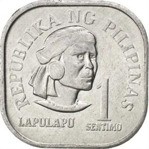 Аверс монеты Филиппины, 1 сентимо, 1975-1978