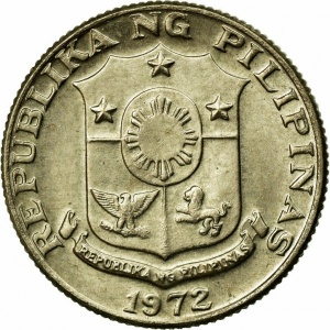 Аверс монеты Филиппины, 10 сентимо, 1967-1974