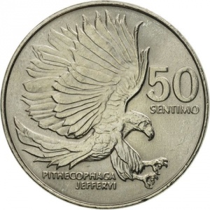 Реверс монеты Филиппины, 50 сентимо, 1983-1990