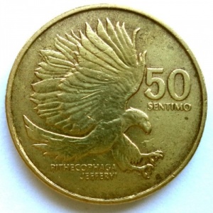 Реверс монеты Филиппины, 50 сентимо, 1991-1994