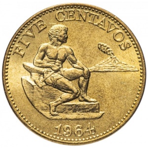 Реверс монеты Филиппины, 5 сентаво, 1958-1966