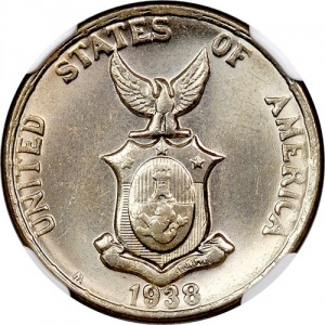 Аверс монеты Филиппины, 5 сентаво, 1937-1941
