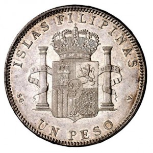 Реверс монеты Филиппины, 1 песо, 1897