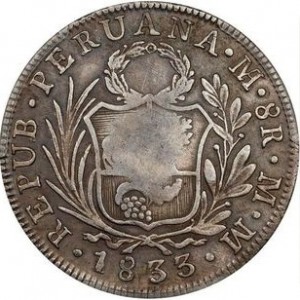 Реверс монеты Филиппины, 8 реалов, 1832