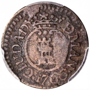Аверс монеты Филиппины, 1 барилла, 1766