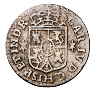 Аверс монеты Филиппины, 1 октаво, 1798-1806