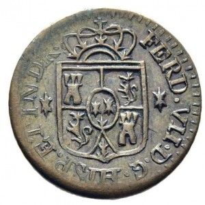 Аверс монеты Филиппины, 1 октаво, 1820-1830