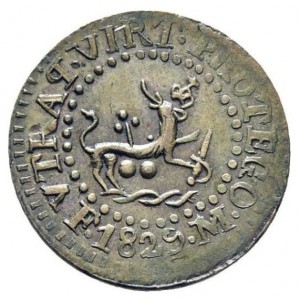 Реверс монеты Филиппины, 1 октаво, 1820-1830
