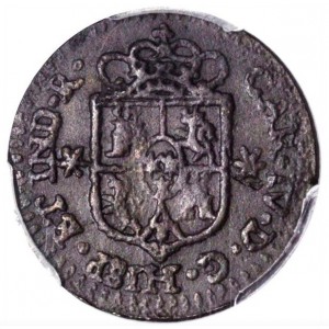 Аверс монеты Филиппины, 1 кварто, 1798-1807
