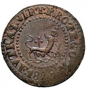 Реверс монеты Филиппины, 1 кварто, 1817-1830