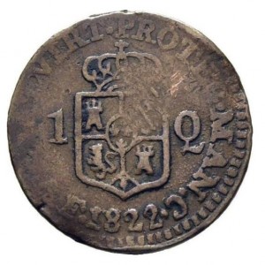 Реверс монеты Филиппины, 1 кварто, 1822-1824