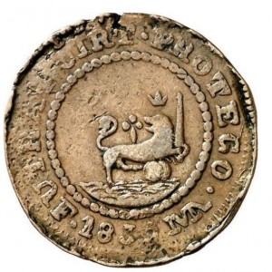 Реверс монеты Филиппины, 1 кварто, 1835