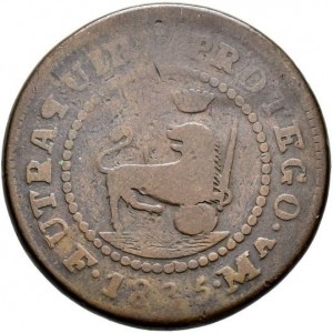 Реверс монеты Филиппины, 4 кварто, 1835