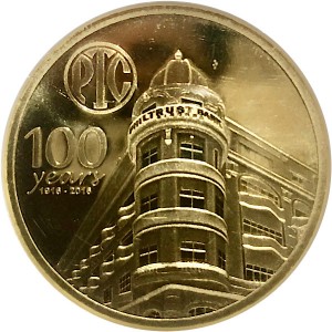 Реверс монеты Филиппины, 100 писо, 2016, 100 лет Филлипинскому трастовому банку