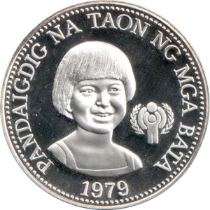 Реверс монеты Филиппины, 50 писо, 1979, Международный год детей