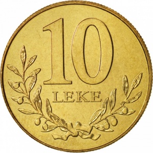 Реверс монеты Албания, 10 леков, 1996-2000
