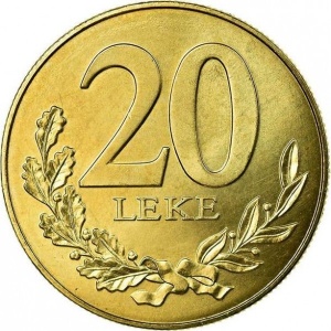 Реверс монеты Албания, 20 леков, 1996-2000