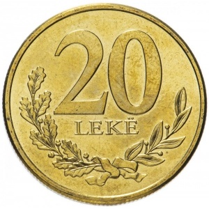 Реверс монеты Албания, 20 леков, 2012-2024