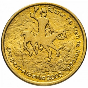 Аверс монеты Албания, 20 леков, 2002, Доисторическое искусство - Аполлон