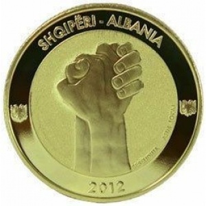 Реверс монеты Албания, 50 леков, 2012, 100 лет Независимости