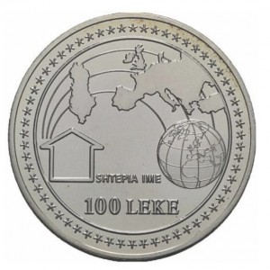 Реверс монеты Албания, 100 леков, 2001, Европейская интеграция