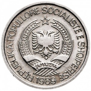 Аверс монеты Албания, 2 лека, 1989, 45 лет Освобождению