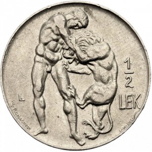Реверс монеты Албания, ½ лека, 1930-1931