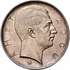 Реверс монеты Албания, 5 франга ари, 1926-1927