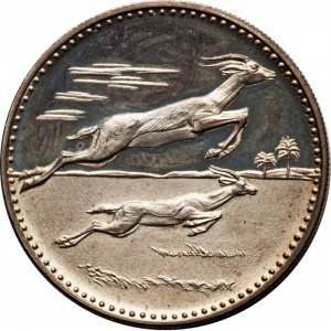 Реверс монеты ОАЭ, 5 риялов, 1970