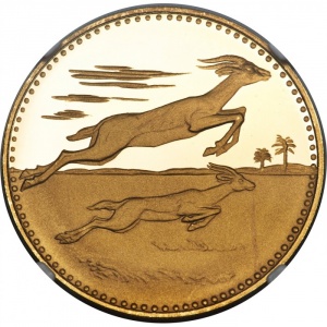 Реверс монеты ОАЭ, 100 риялов, 1970