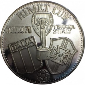 Реверс монеты ОАЭ, 7½ риялов, 1970, Чемпионат мира по футболу 1970