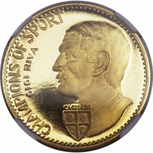 Реверс монеты ОАЭ, 50 риялов, 1970, Луиджи Рива