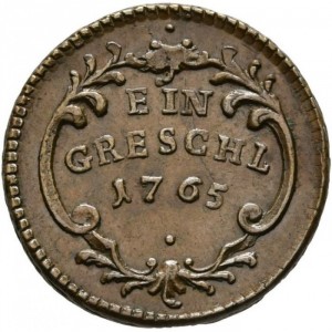 Реверс монеты Богемия, 1 грёшль, 1760-1768