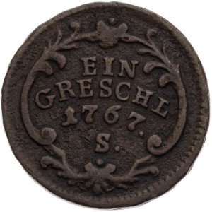 Реверс монеты Богемия, 1 грёшль, 1763-1767