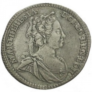 Аверс монеты Богемия, 6 крейцеров, 1743-1744