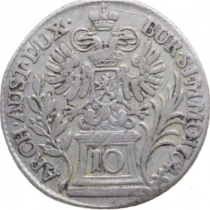 Реверс монеты Богемия, 10 крейцеров, 1758-1768