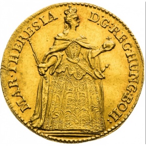 Аверс монеты Богемия, 1 дукат, 1743-1745