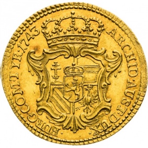 Реверс монеты Богемия, 1 дукат, 1743-1745