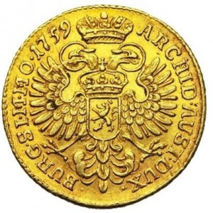 Реверс монеты Богемия, 1 дукат, 1747-1765
