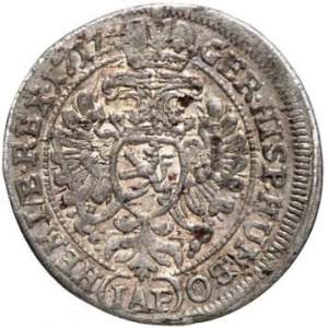 Реверс монеты Богемия, 3 крейцера, 1712-1716