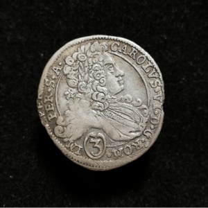 Аверс монеты Богемия, 3 крейцера, 1712-1718
