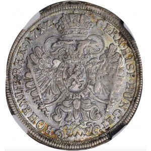 Реверс монеты Богемия, ½ талера, 1712