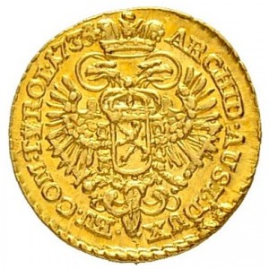 Реверс монеты Богемия, ¼ дуката, 1720-1737