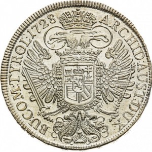 Реверс монеты Богемия, 1 талер, 1727-1728