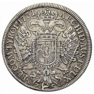Реверс монеты Богемия, 1 талер, 1728-1740