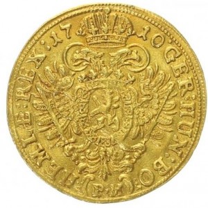Реверс монеты Богемия, 1 дукат, 1710-1711