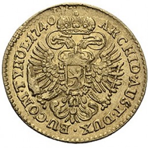 Реверс монеты Богемия, 1 дукат, 1735-1740